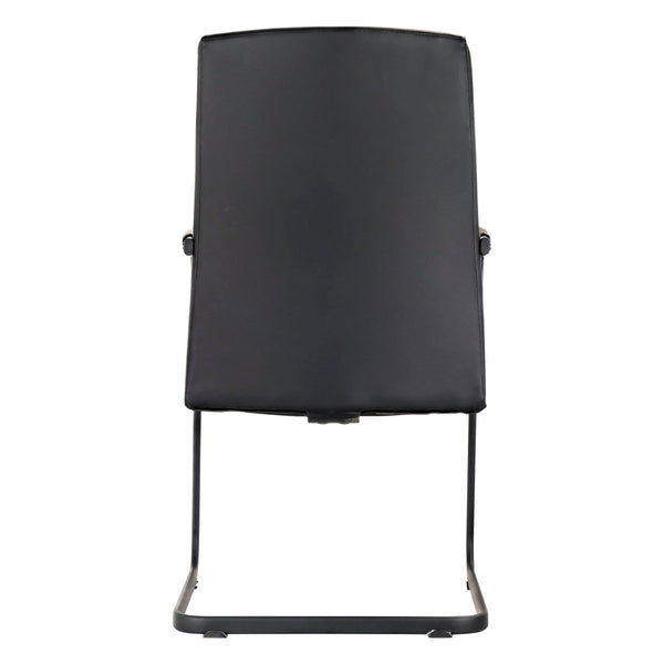 Leisure Mod Evander Leather Office Chair With Aluminum Frame