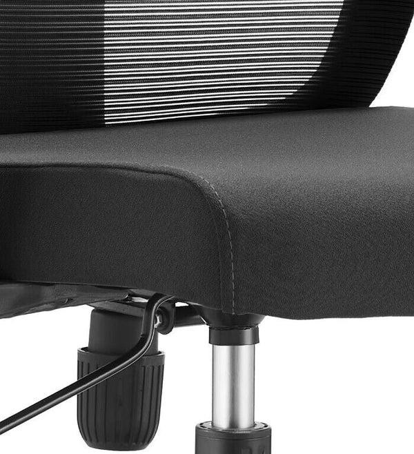 Leisure Mod Glen Cotton Mid-Back Adjustable Office Conference Chair