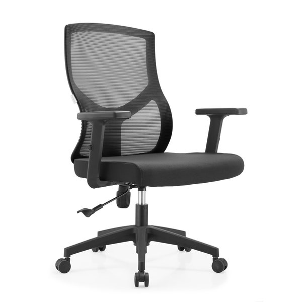 leisure mod Glen Cotton Mid-Back Adjustable Office Conference Chair