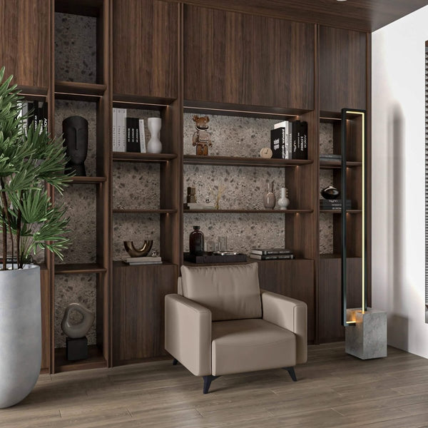 Leisure Mod Inno Single-Seater Leather Sofa With Stainless Steel Legs And Removable Cushions