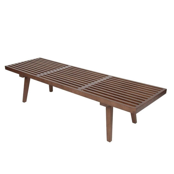 Leisure Mod Inwood 5 Feet Platform Bench With Rubberwood Frame And Beech Wood Legs