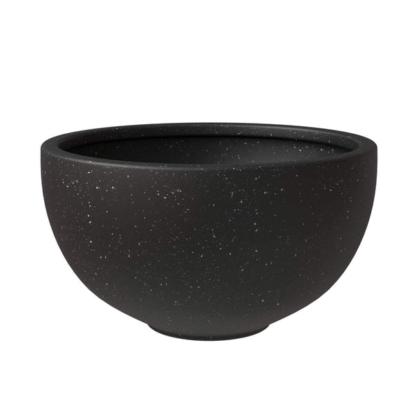 Leisure Mod Iris Modern Round Planter Pot In Fiberstone And Clay Weather Resistant Design