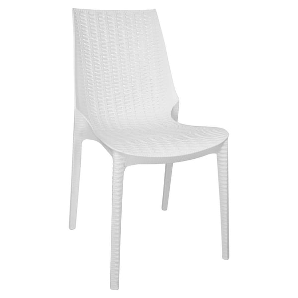 leisure mod Kent Patio Outdoor Dining Chair Weave Design in Polypropylene