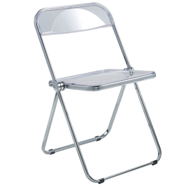 leisure mod Lawrence Acrylic Folding Chair With Metal Frame