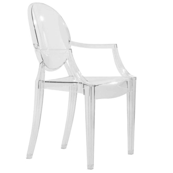 leisure mod Carroll Modern Acrylic Dining Armchair leisure mod Carroll Modern Acrylic Dining Armchair