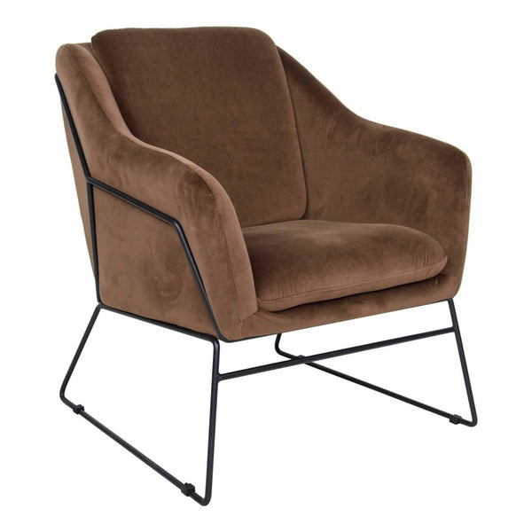 leisure mod Harmony Velvet Accent Armchair