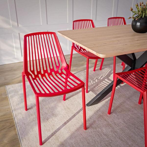 Leisure Mod LeisureMod Acken Plastic Stackable Dining Chair