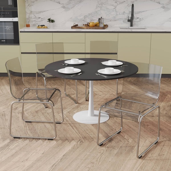 Leisure Mod Lima Modern Acrylic Dining Chair With Chrome Base