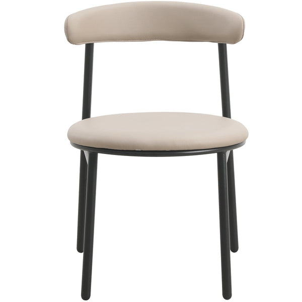 Leisure Mod Lume Modern Dining Chair Upholstered In Polyester With Metal Legs