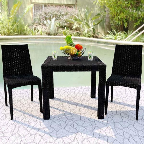Leisure Mod Mace Mid-Century 3-Piece Outdoor Dining Set