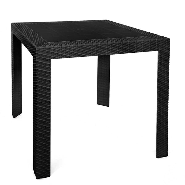leisure mod Mace Weave Design Square/Rectangular Dining Table in Polypropylene Plastic