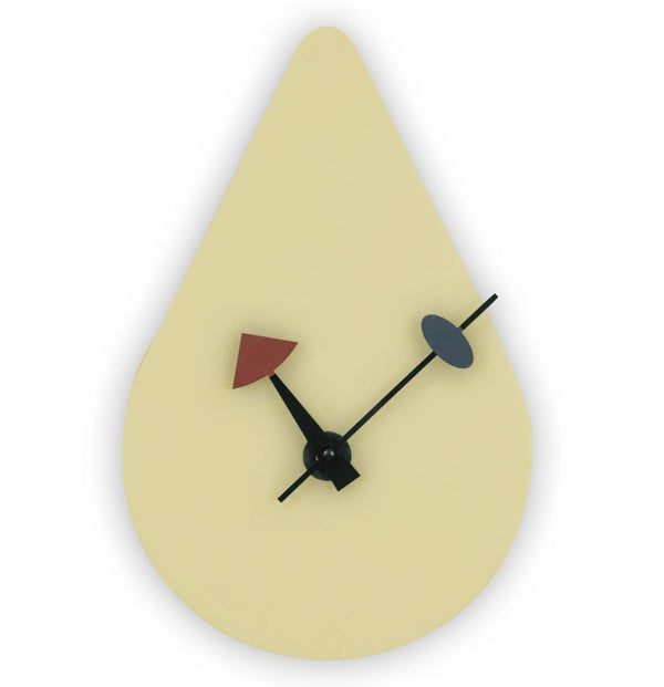 leisure mod Manchester Modern Tear-Drop Silent Non-Ticking Wall Clock