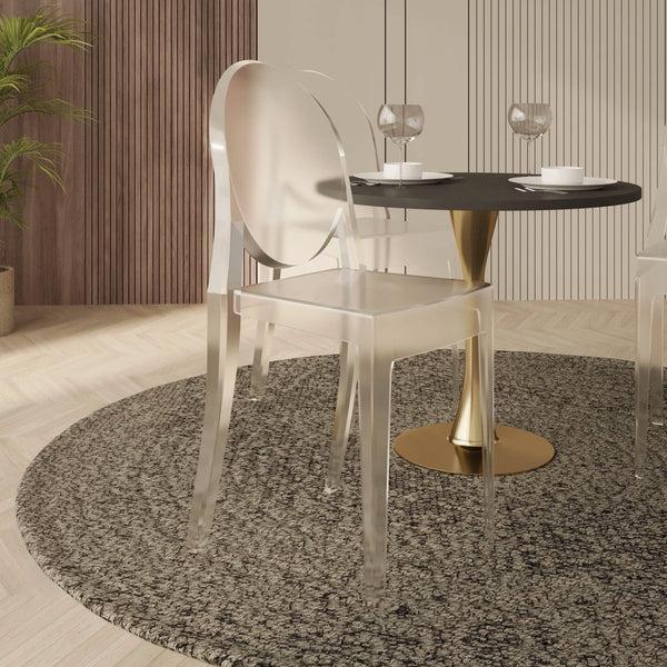 Leisure Mod Marion Modern Transparent Acrylic Dining Chair