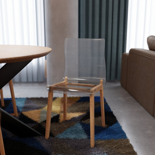 Leisure Mod Marsden Modern Dining Side Chair With Beech Wood Legs