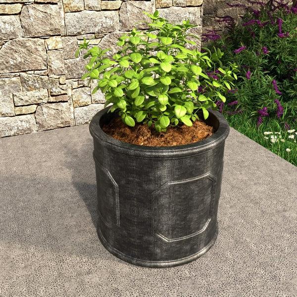 Leisure Mod Meadow Fiberstone And MGO Clay Modern Round Planter Pot For Indoor And Outdoor
