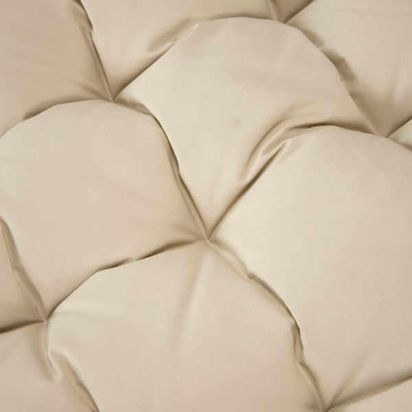 Leisure Mod Modern Upholstered 2 Person Hanging Egg Swing Chair Cushion With Headrest