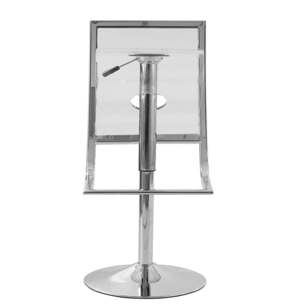 Leisure Mod Napoli Transparent Acrylic Bar/Counter Stool