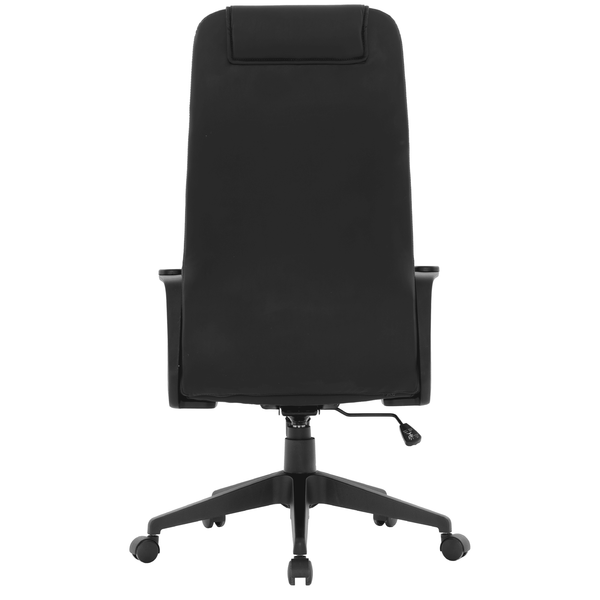 Leisure Mod Nexa High-Back Conference Office Chair In Leather/Polyester Adjustable Height Swivel And Tilt