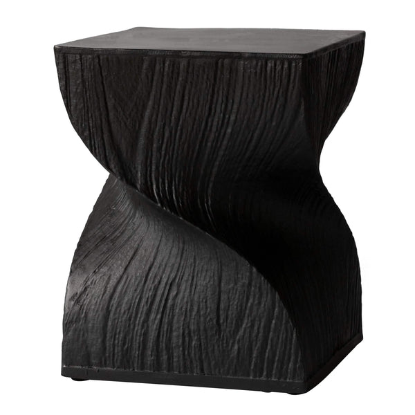 leisure mod Onyx Square Side Table in Fiberstone Assembled Accent End Table