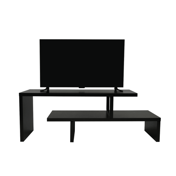 Leisure Mod Orford TV Stand With MDF Shelves And Iron Legs