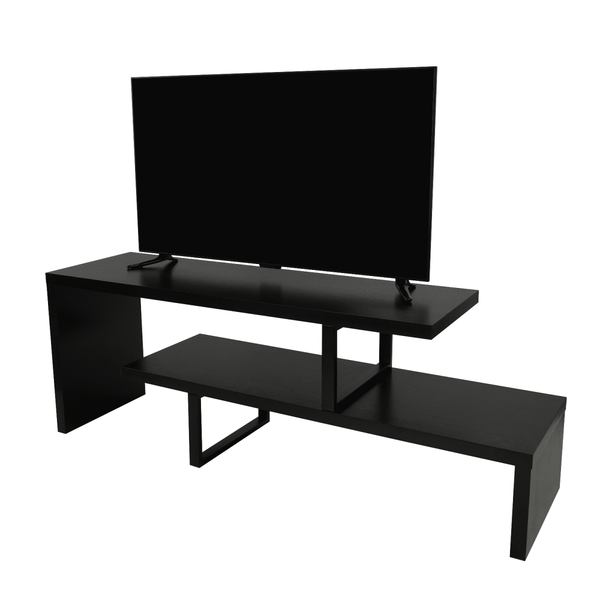 leisure mod Orford TV Stand with MDF Shelves and Iron Legs