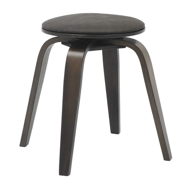 leisure mod Pelya Mordern Wooden Dining Stool With Walnut Color Frame