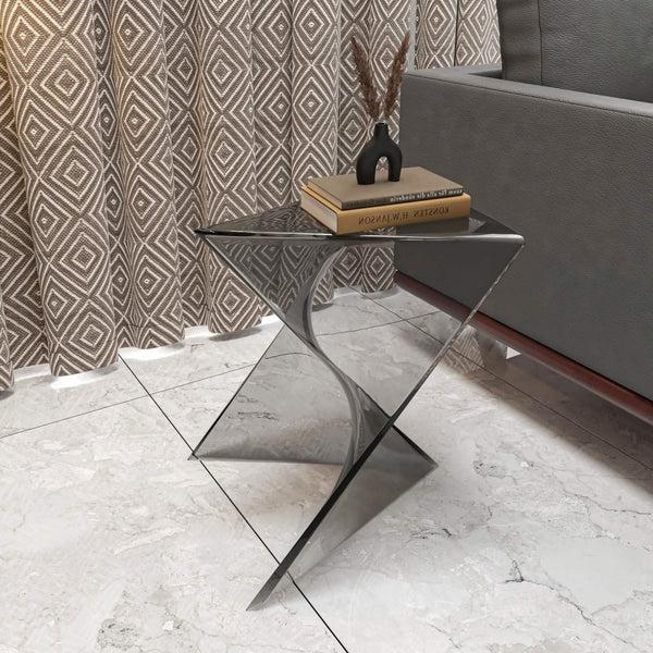 Leisure Mod Randolph Triangular Accent Side Table In ABS/PC Plastic