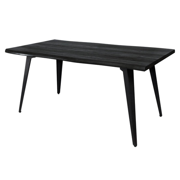 leisure mod Ravenna 63" Rectangular Dining Table With MDF Tabletop and Metal Legs