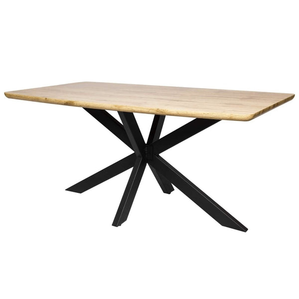 leisure mod Ravenna 63" Wood Dining Table With Modern Metal Base leisure mod Ravenna 63" Wood Dining Table With Modern Metal Base