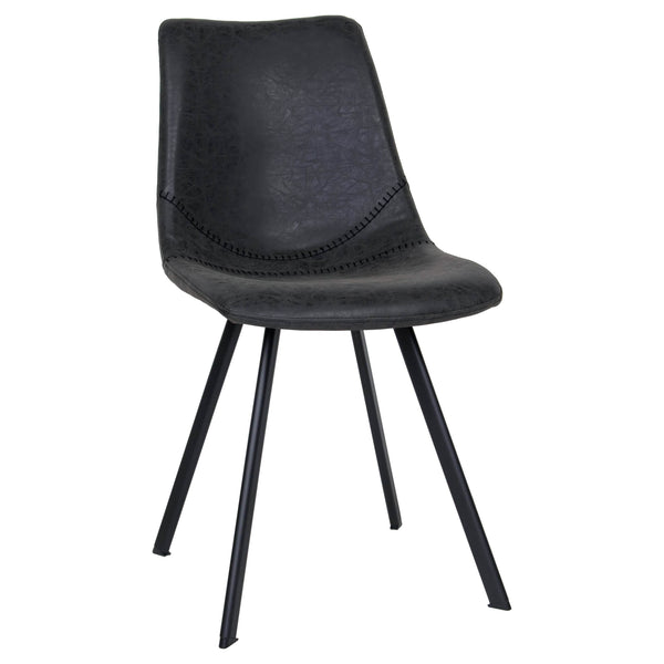 Leisure Mod Ravenna 7-Piece Dining Set With Rectangular Dining Table In Y-Shaped Joint Legs And 6 Leather Dining Side Chairs