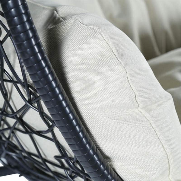 Leisure Mod Recluse Two-Person Seater Hanging Egg Swing Chair With Teardrop Design