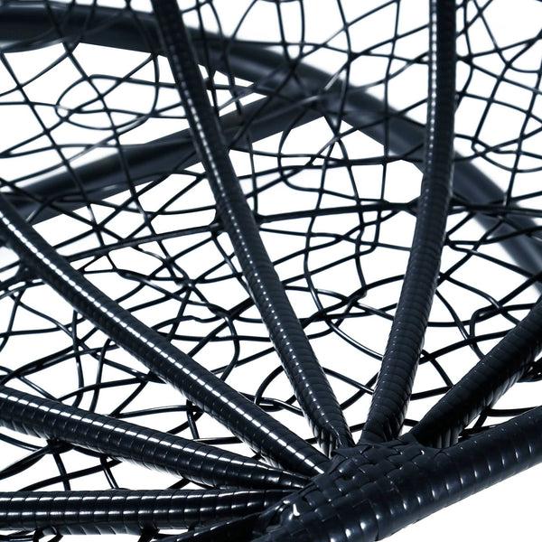 Leisure Mod Recluse Two-Person Seater Hanging Egg Swing Chair With Teardrop Design