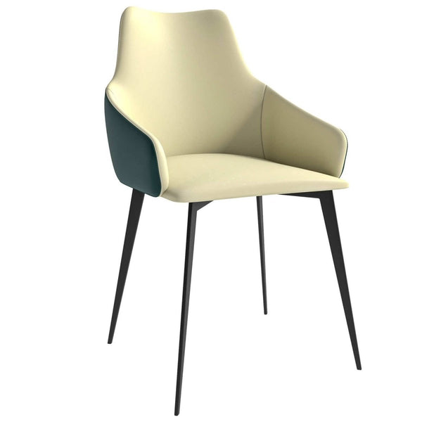 leisure mod Sonnet Dining Chair Ergonomic Design with Upholstered Seating and Sturdy Iron Legs