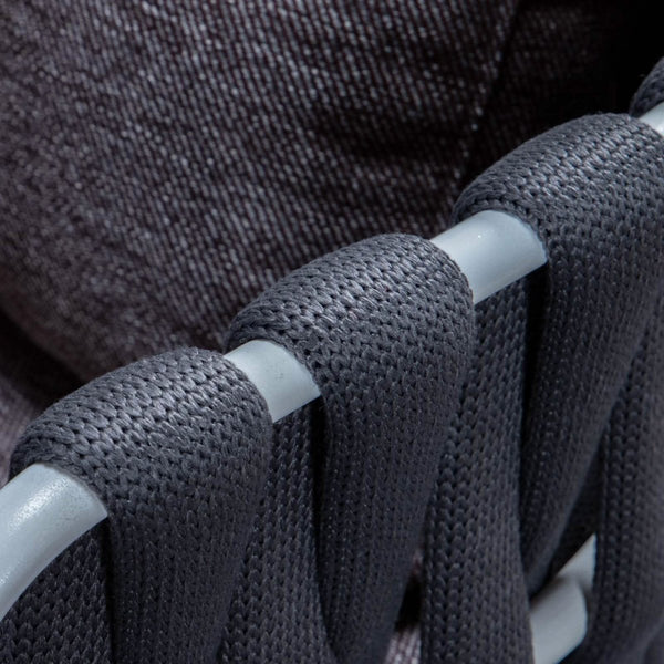 Leisure Mod Spencer Modern Outdoor Rope Club Chair With Cushions