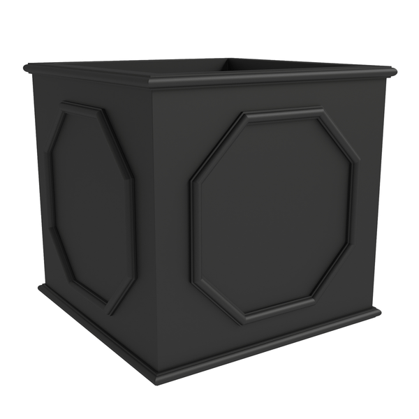 leisure mod Sprout Modern Square Fiberstone and MGO Clay Planter for Indoor and Outdoor