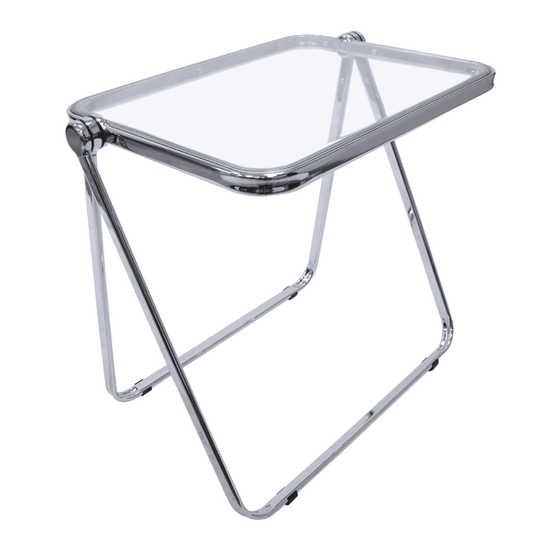 leisure mod Square Folding Side Table with Plastic Tabletop and Iron Frame leisure mod Square Folding Side Table with Plastic Tabletop and Iron Frame