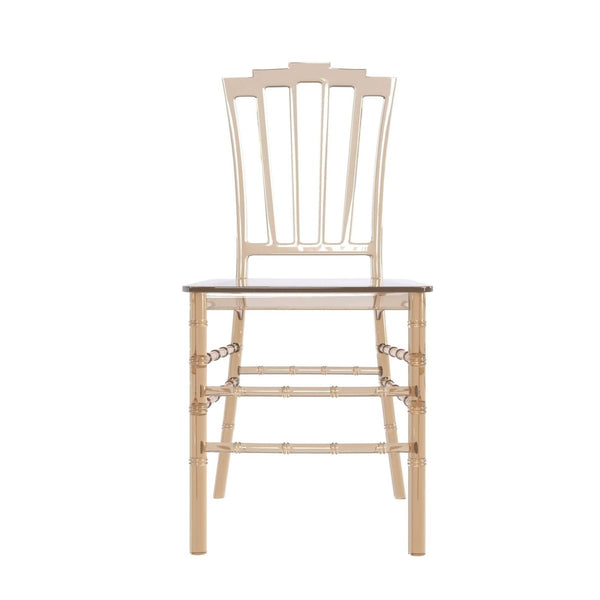 Leisure Mod Synth Dining Chair Polycarbonate Side Chair With Windsor Back Design