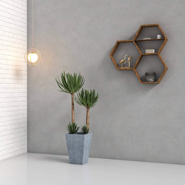 Leisure Mod Tapered Square Plant Pot Fiberstone And Clay