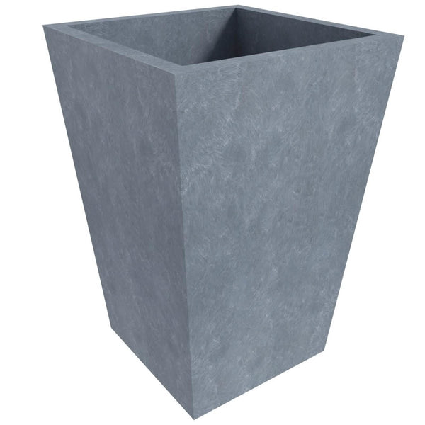 leisure mod Tapered Square Plant Pot Fiberstone and Clay