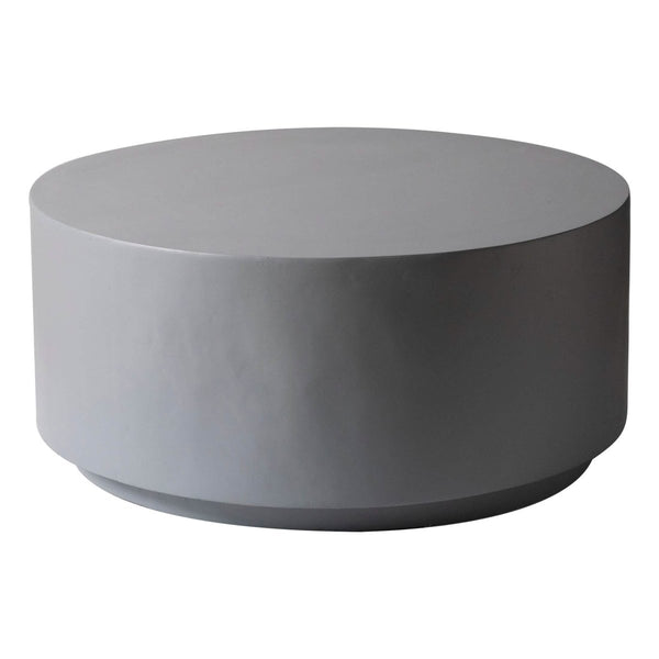 leisure mod Terra 36" Round Coffee Table in Fiberstone for Indoor and Outdoor