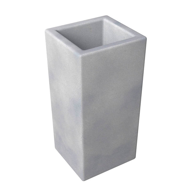 Leisure Mod Terra Fiberstone And MGO Clay Planter Mid-Century Modern Tall Square Planter Pot For Indoor And Outdoor