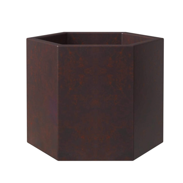 leisure mod Thicket Modern Fiberstone Planter - Hexagon Design Weather Resistant Plant Pot