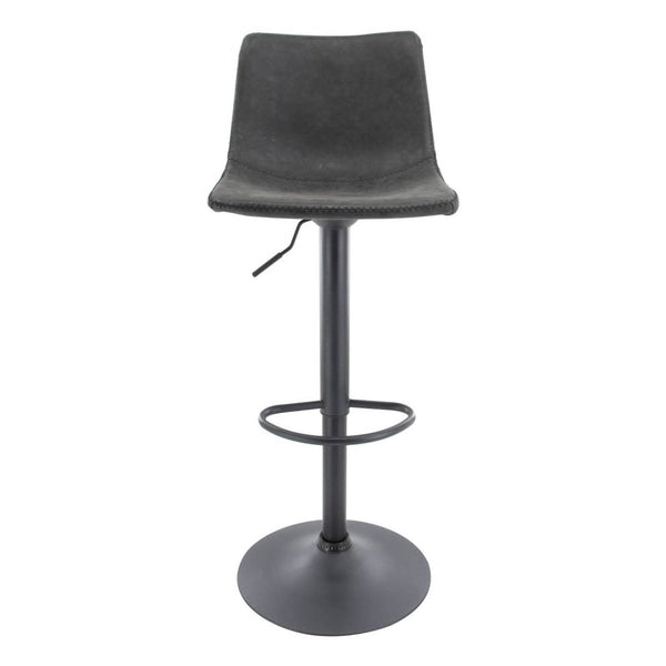 Leisure Mod Tilbury Modern Adjustable Bar Stool With Footrest And 360-Degree Swivel
