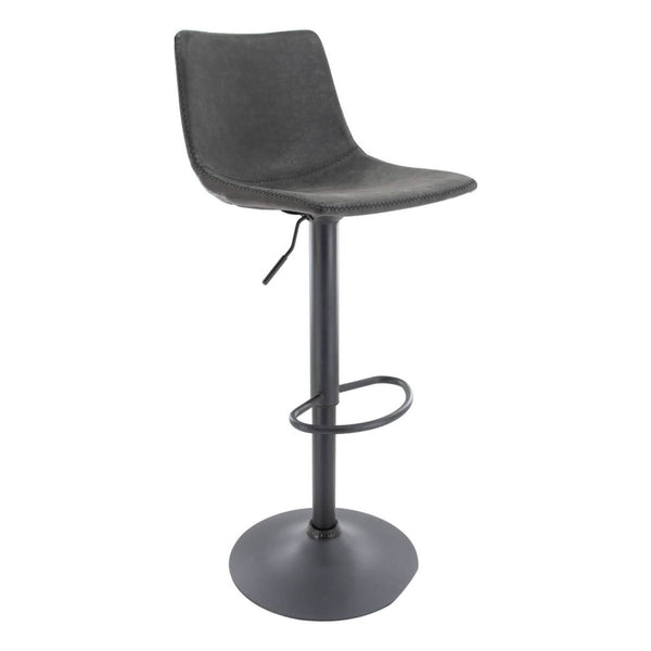 leisure mod Tilbury Modern Adjustable Bar Stool with Footrest and 360-Degree Swivel