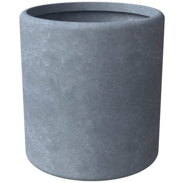 leisure mod Tundra Fiberstone and MGO Clay Planter Mid-Century Modern Round Planter Pot for Indoor and Outdoor
