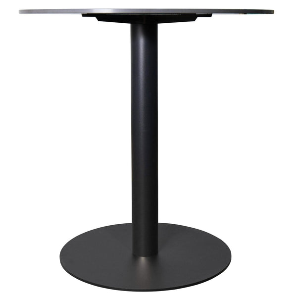 Leisure Mod Vail Collection Dining Table Black/Gold Base With 27"/36" Round Stone Top