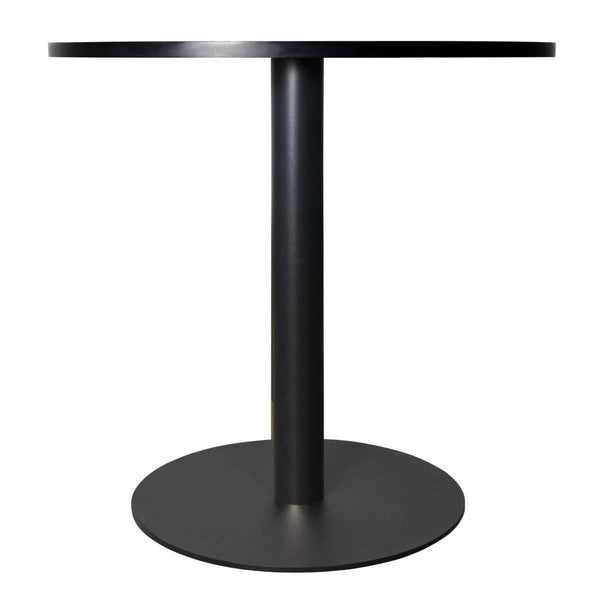 Leisure Mod Vail Collection Dining Table Black/Gold Base With 27"/36" Round Black MDF Top