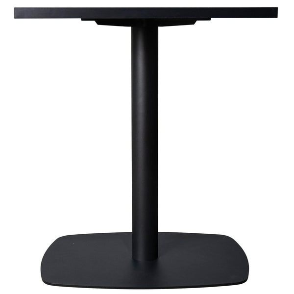 Leisure Mod Vail Collection Dining Table Black Rectangle Base With 24" Square MDF Top