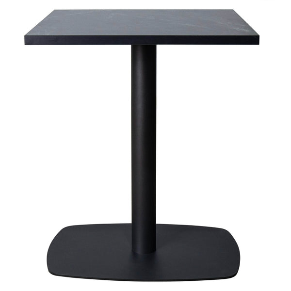 leisure mod Vail Collection Dining Table Black Rectangle Base With 24" Square MDF Top