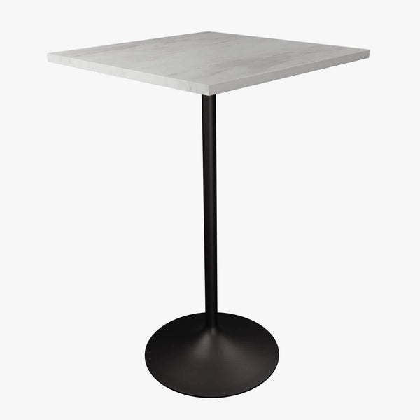 leisure mod Verve Bar Height Dining Table with Square Resin Top and Black/Gold/White Stainless Steel Base leisure mod Verve Bar Height Dining Table with Square Resin Top and Black/Gold/White Stainless Steel Base